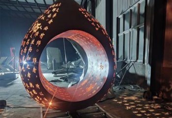 水滴雕塑定做，城區(qū)小品，鏤空水滴雕塑定價(jià)