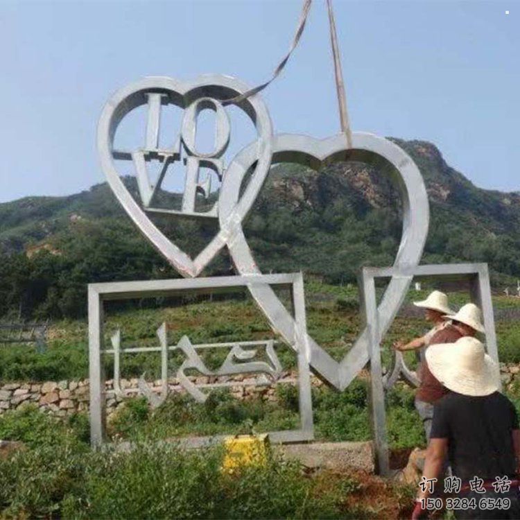 現(xiàn)代love雕塑承接，歐式風(fēng)格，廣場(chǎng)不銹鋼love雕塑精選