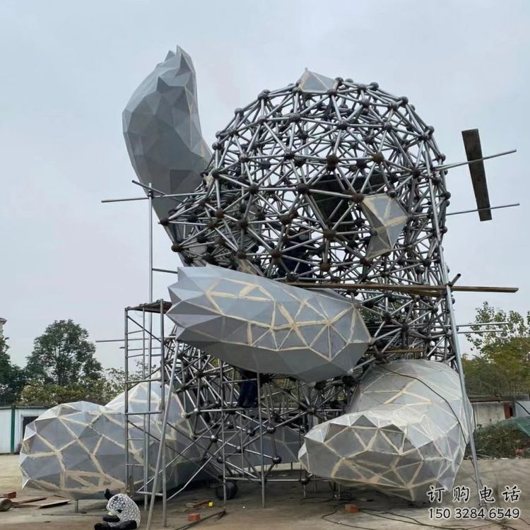 藝術(shù)熊貓雕塑觀賞型，街景小品，切面熊貓雕塑常用