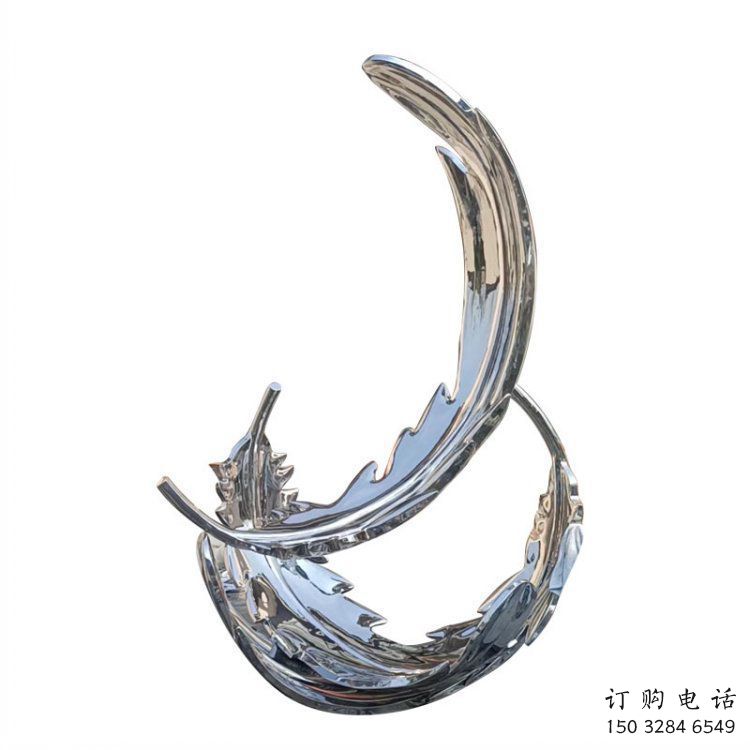 羽毛雕塑批發(fā)，拋光工藝，園林鏡面羽毛雕塑承接