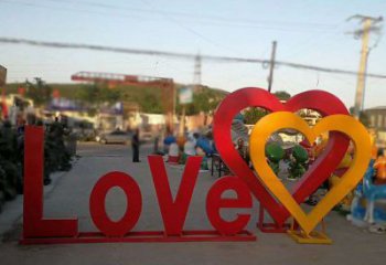 字母love雕塑精選，美陳雕塑，不銹鋼love雕塑通用