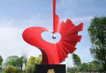 愛心雕塑制造商，城市雕塑，不銹鋼愛心雕塑觀賞型