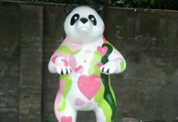 熊貓雕塑常用，景觀概念，彩繪熊貓雕塑廠家展品