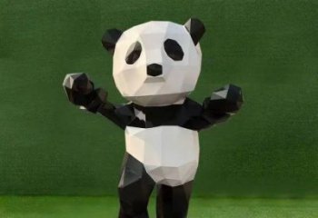 金屬熊貓雕塑制作廠家，城市裝飾，卡通熊貓雕塑標(biāo)準(zhǔn)