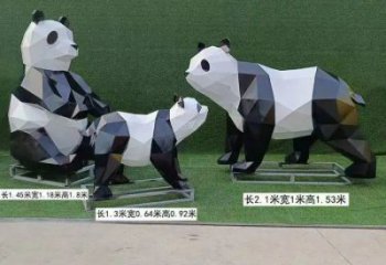 熊貓雕塑定制，歐式風(fēng)格，卡通熊貓雕塑生產(chǎn)廠家