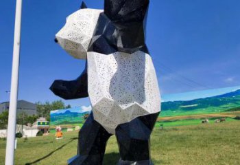 廣場熊貓雕塑批發(fā)，廣場系列，切面熊貓雕塑廠定價