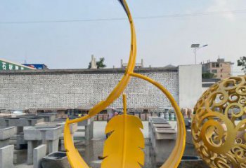 廣場羽毛雕塑供求，露天雕塑，不銹鋼烤漆羽毛雕塑標(biāo)準