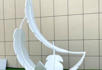 制造羽毛雕塑定價(jià)，地標(biāo)擺件，烤漆羽毛雕塑精選