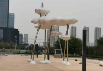 云朵雕塑承接，鍛造工藝，鏤空云朵雕塑抽象訂做