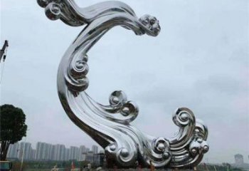 公園云朵雕塑，噴砂發(fā)光雕塑，鍛造工藝
