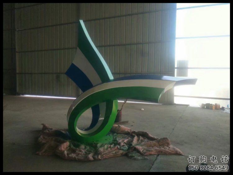 絲帶雕塑承接，鍛造工藝，不銹鋼絲帶雕塑訂做