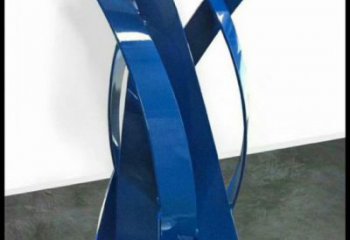 烤漆絲帶雕塑供應(yīng)，花園小品，不銹鋼絲帶雕塑展品