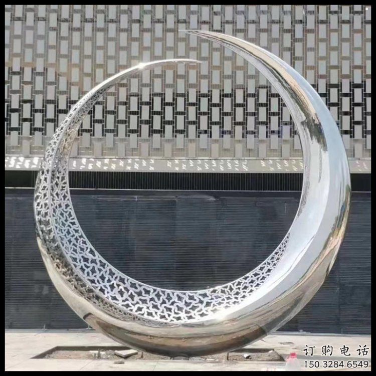 月亮雕塑，仿古景觀雕塑，仿古擺件