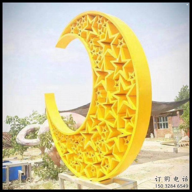 月亮雕塑提供，露天雕塑，不銹鋼月亮雕塑生產(chǎn)承接