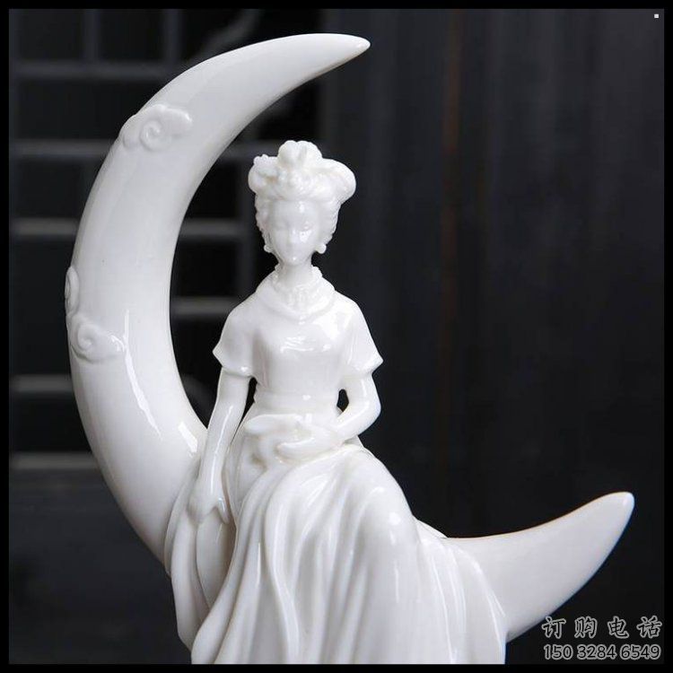 月亮雕塑制造，校園雕塑，戶(hù)外月亮仙子雕塑展品
