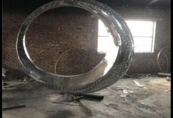 月亮雕塑觀賞型，公園小品，不銹鋼月亮雕塑常用
