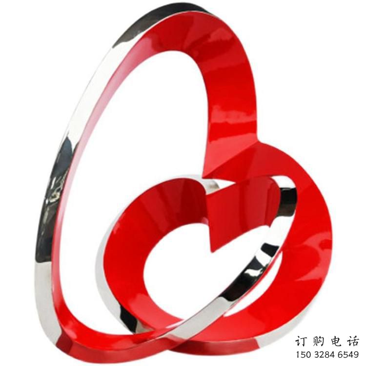 鍛鋼雙環(huán)雕塑選用，小區(qū)擺件，大型不銹鋼雙環(huán)雕塑公司