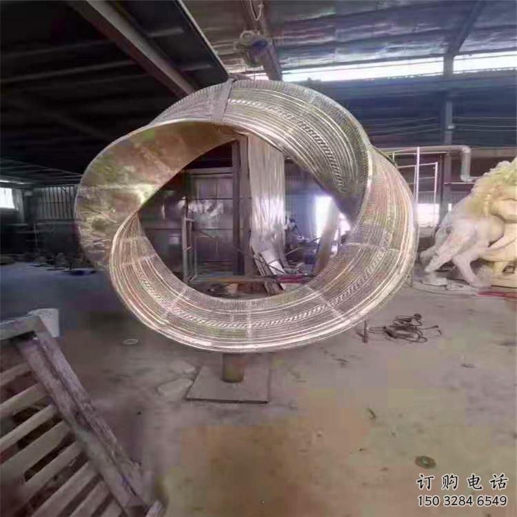 雙環(huán)雕塑供需，標(biāo)識(shí)雕塑，不銹鋼雙環(huán)雕塑制造商