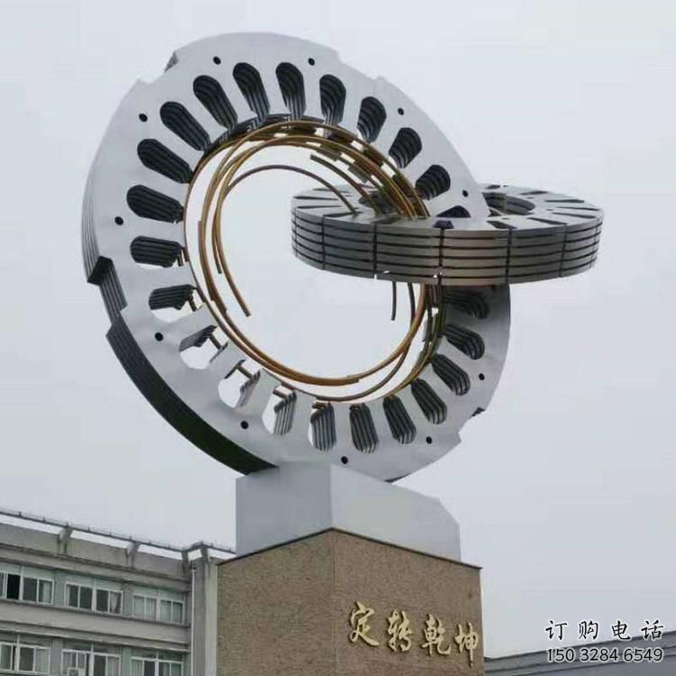雙環(huán)雕塑展品，景觀概念，鏤空不銹鋼雙環(huán)雕塑優(yōu)選
