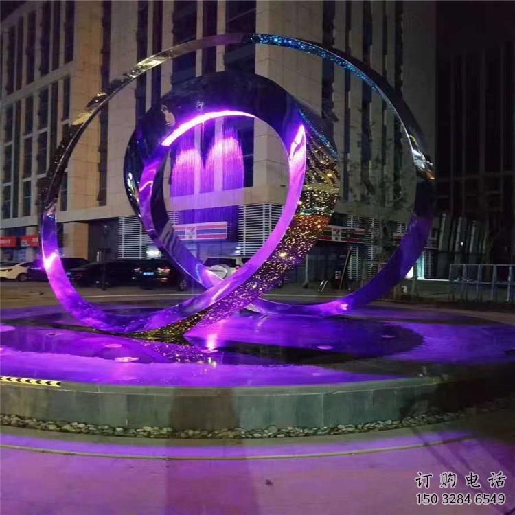 圓環(huán)雕塑標(biāo)準(zhǔn)，彩鋼制作，燈光圓環(huán)雕塑優(yōu)價(jià)