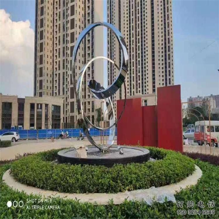 圓環(huán)雕塑觀賞型，城市裝飾，燈光圓環(huán)雕塑標(biāo)準(zhǔn)