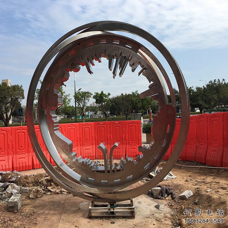 圓環(huán)雕塑供求，水景雕塑，不銹鋼圓環(huán)雕塑制造商