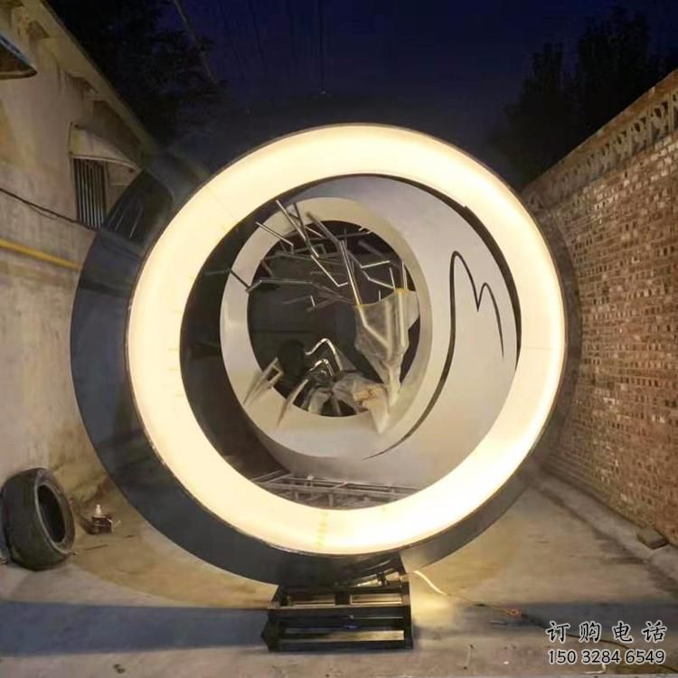 圓環(huán)雕塑選用，美陳雕塑，不銹鋼圓環(huán)雕塑專供