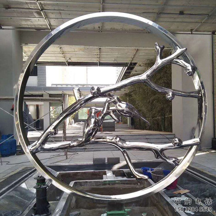 圓環(huán)景觀雕塑通用，城市雕塑，不銹鋼圓環(huán)雕塑指用