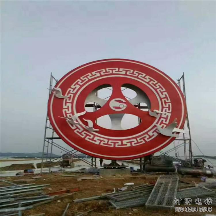 圓環(huán)雕塑點擊，景觀雕塑，別墅烤漆圓環(huán)雕塑供求