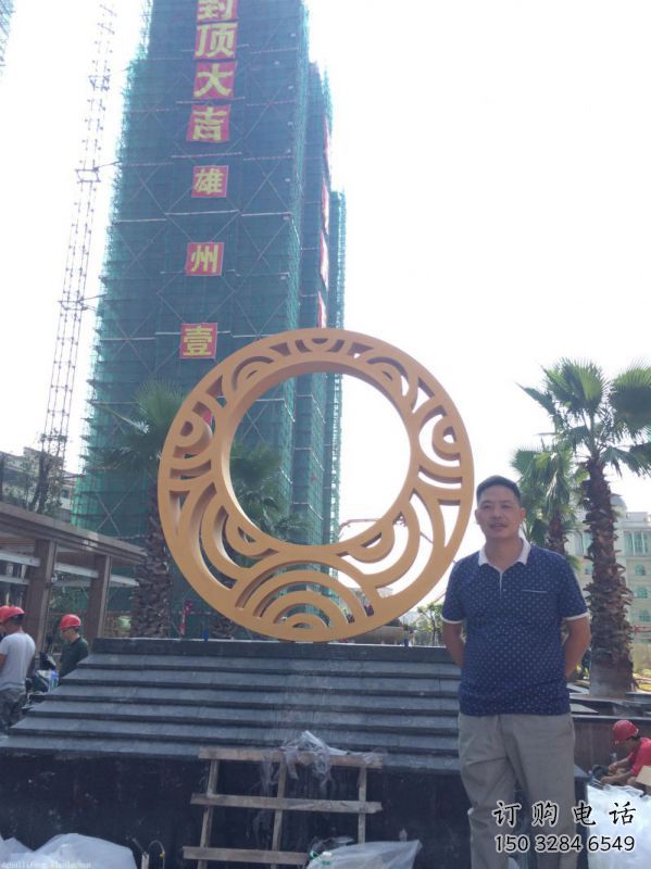 圓環(huán)雕塑服務(wù)商，美陳雕塑，烤漆圓環(huán)雕塑廠家精選