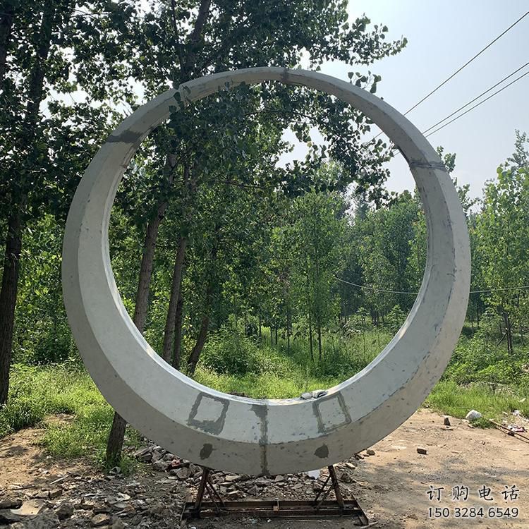 圓環(huán)雕塑優(yōu)價(jià)，村標(biāo)概念，烤漆圓環(huán)雕塑精品