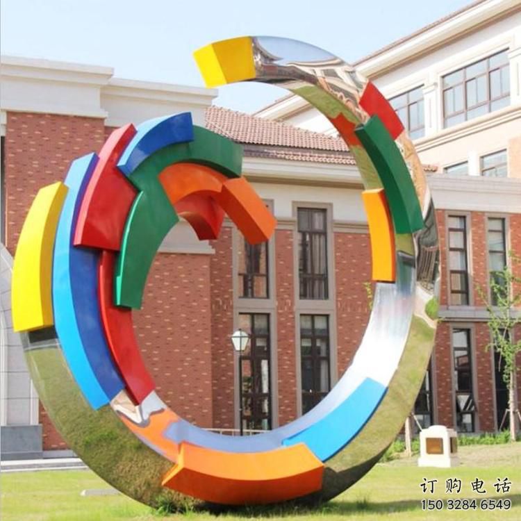 圓環(huán)雕塑專供，景區(qū)雕塑，城市烤漆圓環(huán)雕塑提供