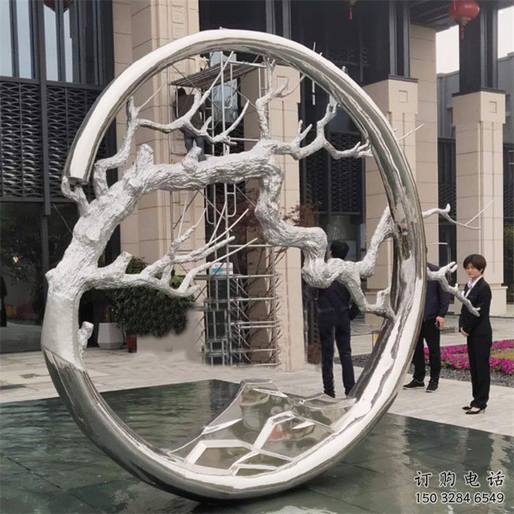 圓環(huán)樹雕塑定做，公園小品，不銹鋼圓環(huán)樹雕塑精選