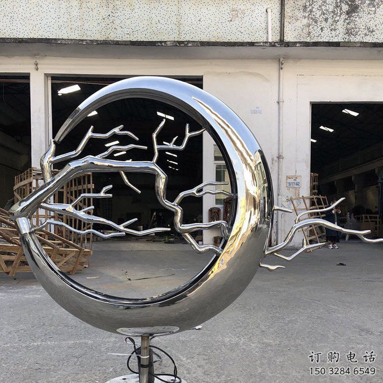 圓環(huán)樹雕塑供應，景觀雕塑，不銹鋼圓環(huán)樹雕塑廠家