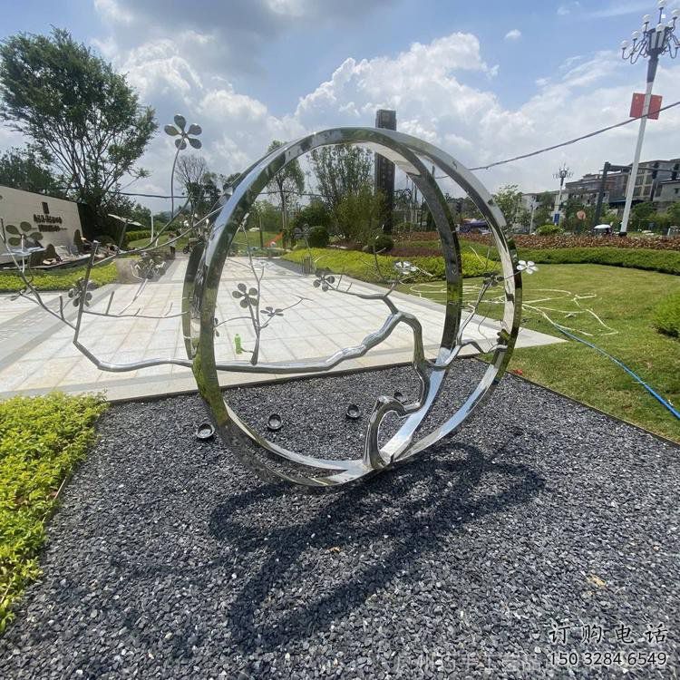 圓環(huán)樹(shù)雕塑預(yù)定，戶外雕塑，不銹鋼圓環(huán)樹(shù)雕塑特供