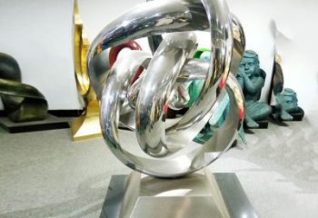 雙環(huán)雕塑選定，美陳雕塑，現(xiàn)代不銹鋼雙環(huán)雕塑優(yōu)選