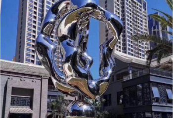 雙環(huán)雕塑制造商，鋼管組合，公共不銹鋼雙環(huán)雕塑優(yōu)選