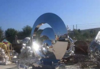 公園圓環(huán)雕塑，噴砂發(fā)光雕塑，鍛造工藝