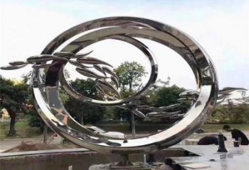圓環(huán)雕塑常用，公園小品，房地產不銹鋼圓環(huán)雕塑生產商