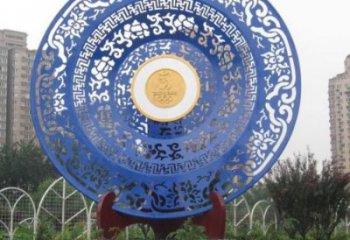建筑圓環(huán)雕塑承接，美陳雕塑，烤漆圓環(huán)雕塑定制