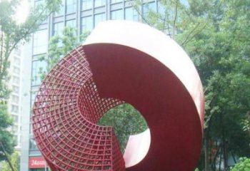 圓環(huán)雕塑選定，景觀雕塑，烤漆圓環(huán)雕塑生產(chǎn)商