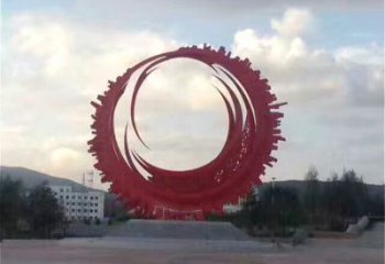 圓環(huán)雕塑通用，戶外雕塑，戶外烤漆圓環(huán)雕塑供應(yīng)