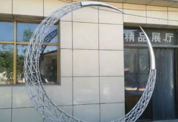 抽象圓環(huán)雕塑預(yù)定，校園雕塑，鏤空圓環(huán)雕塑承接
