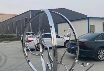 圓環(huán)樹雕塑指用，景觀雕塑，不銹鋼圓環(huán)樹雕塑點擊