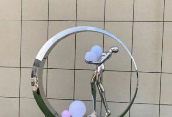 仙子雕塑精選，景觀概念，圓環(huán)仙子雕塑觀賞型