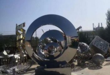 圓鏡雕塑承接，城市雕塑，不銹鋼圓鏡雕塑精品