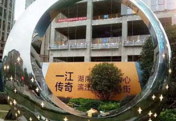 城市圓圈雕塑選用，透雕系列，現(xiàn)代不銹鋼圓圈雕塑優(yōu)價