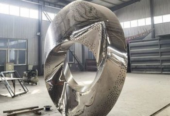 鈦金圓圈雕塑制造，廣場雕塑，制造不銹鋼圓圈雕塑批發(fā)