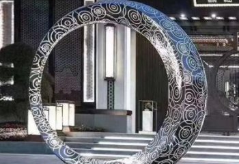 圓環(huán)雕塑標準，景觀雕塑，不銹鋼圓圈雕塑廠家提供
