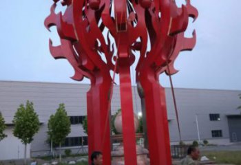 火球雕塑，精神堡壘火球雕塑落地展示